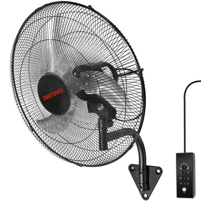 Ventilador oscilante de montaje en pared de 20 pulgadas, potente de alta velocidad de 3 velocidades, oscilante de 90 °... Foto 1 de 4