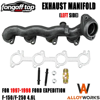 Left Exhaust Manifold w/Gasket for Ford Expedition F-150/F-250 4.6L 1997-1998 - Imagem 1 de 4
