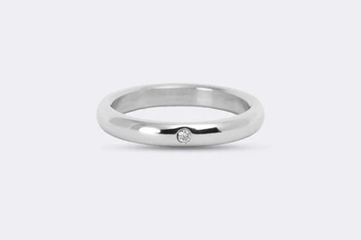 Tiffany & Co. 950 Platinum Elsa Peretti Single Diamond Band Size 5.5 (5.40g.) - Image 1 of 4