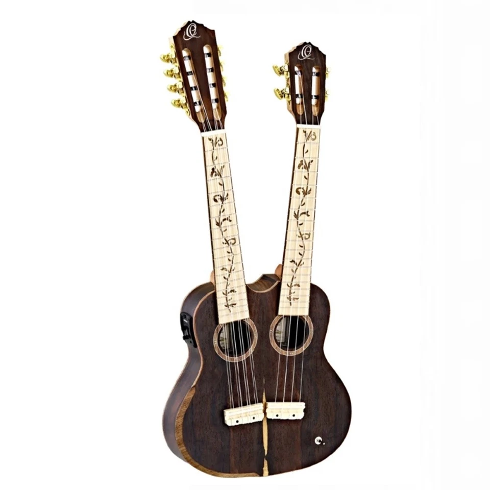 ORTEGA HYDRA Double Neck Tenor Ukulele, 4/8 Acoustic/Electric with Case - Image 1 of 4