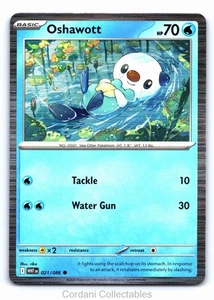 Oshawott 021/086 - White Flare - Tinsel Holo Promo Pokemon Card - Near Mint - Picture 1 of 2