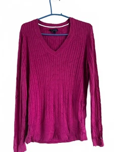 Girls Tommy Hilfiger cable knit jumper size large (807) - Picture 1 of 9