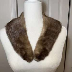 Mantón vintage acolchado cosido a mano acolchado cuello visón cuello piel vintage Estate - Imagen 1 de 8