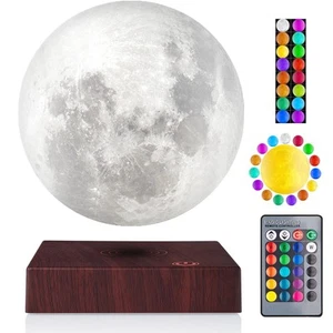 Lampada Luna Levitante 5,9 Pollici 16 Colori Lampada Luna 3D Luce Luna con - Foto 1 di 5