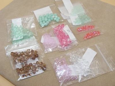 Lote de joyas / cuentas artesanales ~ varios colores de cuentas de cristal checo Preciosa Foto 1 de 4