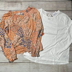 Girls Long Sleeve Shirts Size XXL (18). NWT! Lot Of 2 Shirts. Mixed Brands. - Picture 1 of 11