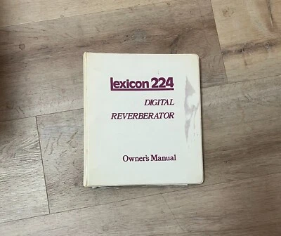 Lexicon 224 original Manual in great Condition - Bild 1 von 2