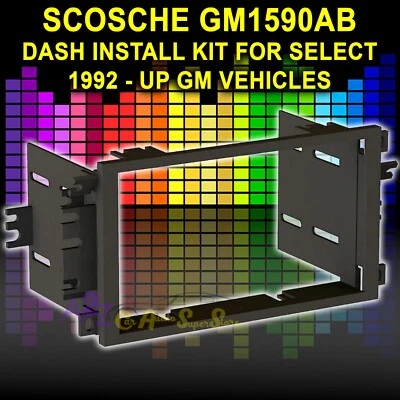KIT DE TABLERO DE INSTALACIÓN DOBLE DIN SCOSCHE GM1590AB PARA SELECT 1992 - UP GM TOYOTA ¡NUEVO! Foto 1 de 2