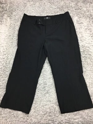 Pantalones capri Mossimo para mujer talla 8 negros poliéster elástico carrera recortada Foto 1 de 4