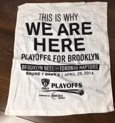 Brooklyn Nets NBA Playoffs 2014 “This Is Why We Are Here” Rally Towel Cover