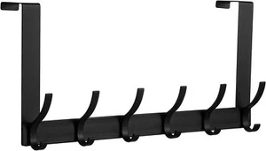 Ganci sopra la porta appendiabiti appendiabiti posteriore porta asciugamani per bagno nero - Foto 1 di 3