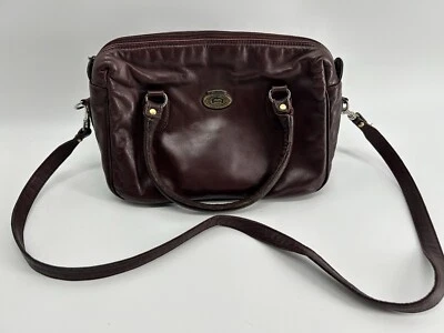 Vintage Etienne Aigner Burgundy Leather Shoulder Bag - Image 1 of 4