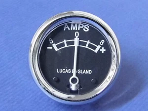 Triumph T20B Bantam Cub 36084 Lucas Amp Meter Black Face - Picture 1 of 4