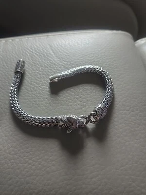 JOHN HARDY LEGENDS NAGA ST.SILVER BLUE BLACK SAPPHIRE BRACELET  - Image 1 of 4