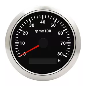 Velocímetro 85 mm LCD velocímetro medidor de horas 0-8000 RPM para coche barco universal - Imagen 1 de 11