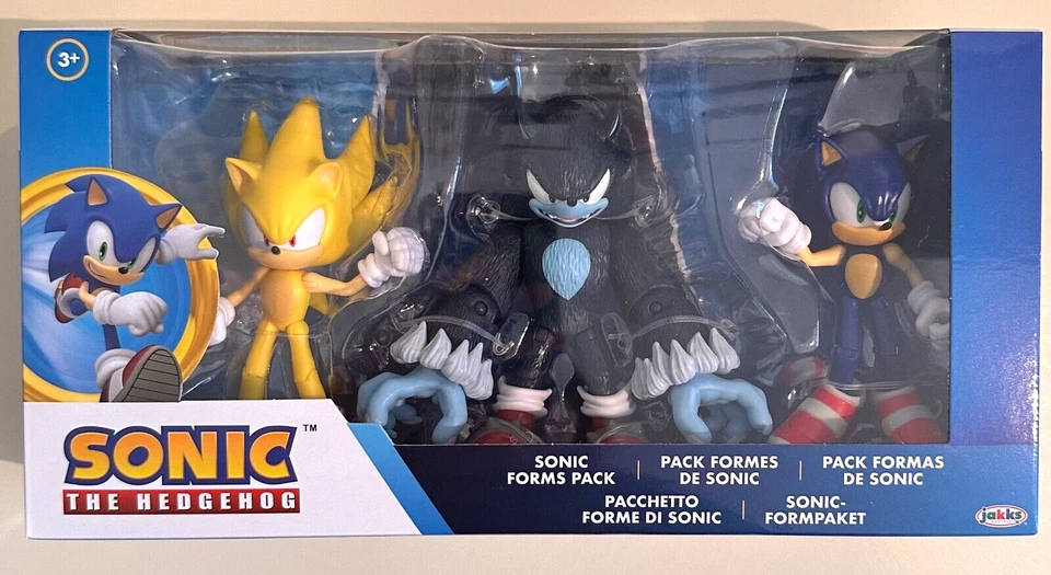 NUEVO EN CAJA Jakks Pacific Sonic the Hedgehog, Super Sonic, Werehog 4" Figura Juguete Paquete de 3 Foto 1 de 1