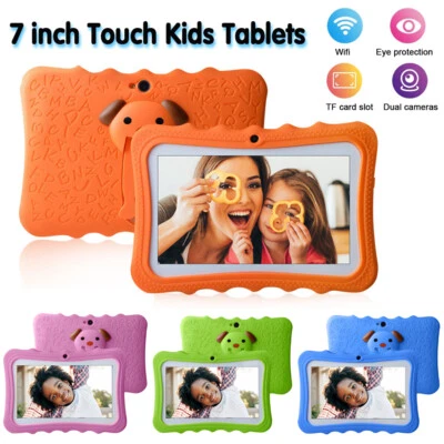 7 Inch Kids Tablet Android 6.0 Computer PC Wifi Dual Camera Bundle Silicone Case - Image 1 of 4