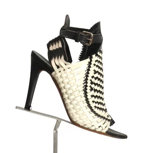 PROENZA SCHOULER- 2015 Woven Patent Leather Sandals, Size 36.5 - Picture 1 of 5