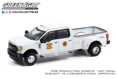 2017 Ford F-350 Detroit Michigan Police 1/64 Modellino Auto Greenlight - Immagine 1 di 3