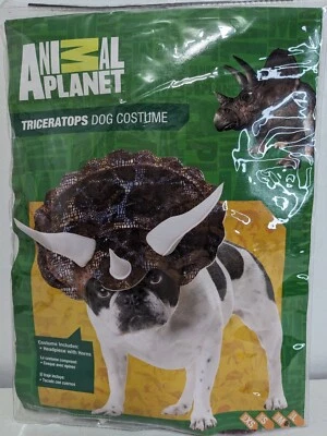 Disfraz de Triceratops para perro Animal Planet tamaño mediano (solo pieza para la cabeza) Foto 1 de 4