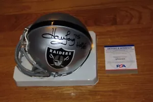 HOFer HOWIE LONG signed OAKLAND / LOS ANGELES RAIDERS Mini Helmet PSA AN55305 - Picture 1 of 4