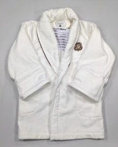NEW St. Regis Shawl Robe White Check Velour Kids Size Small 3 to 6 years NO BELT - Picture 1 of 16