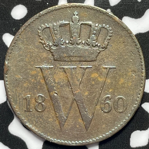 1860 Netherlands 1 Cent Lot#M5460 Old Cleaning Cover
