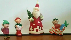 Hallmark Merry Miniatur Freude Elfe Elfen St Nick Santa 2006 Lot - Bild 1 von 4