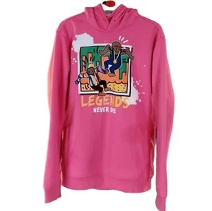 Rebel Minds Legends Never Die Print Pink Hoodie Men's Medium - Picture 1 of 8