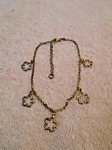 Gold Plated Sterling Silver Bracelet with Flower Charms - Picture 1 of 4