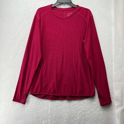White Sierra Shirt Women's Sz S XL Red Crew Neck Thumbhole Pullover Long Sleeves - Image 1 of 4