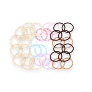 12er Set Mädchen dünne Mini endlose Haargummibänder Wackelkrawatte Schule Farbtöne - Bild 1 von 12