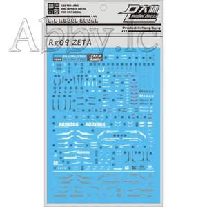 for RG 1/144 MSZ-006 Zeta Z Model D.L Master Water Slide Pre-cut Decal Stickers - Picture 1 of 1