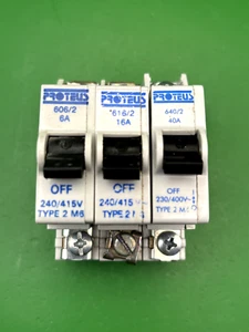 Proteus Type 2 MCB 6A 606/2 16A 616/2 40A 640/2 - Picture 1 of 7