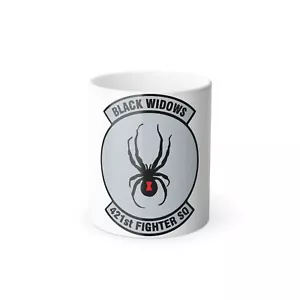 421st Fighter Squadron Black Widows (U.S. Air Force) Color Changing Mug 11oz - Picture 1 of 5