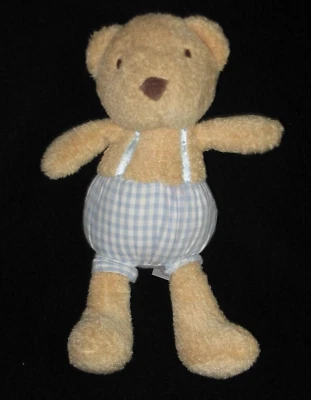 Baby Gund Teddy Bear Mini Meadow Briar Blue Gingham Shorts 4040396 Small Plush - Image 1 of 4