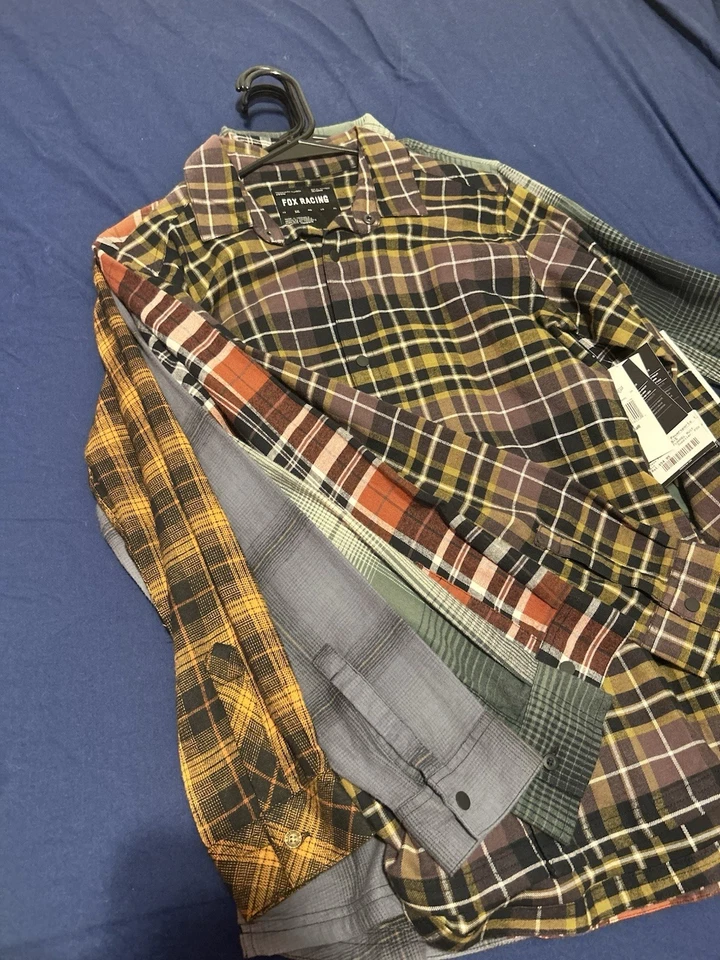 8 Piece Bundle Fox Racing Fast House Flannels Youth Med - Image 1 of 4