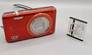 Olympus Digital Camera VG-120 (RED) With Battery, No Charger. Please Read. - Picture 1 of 9