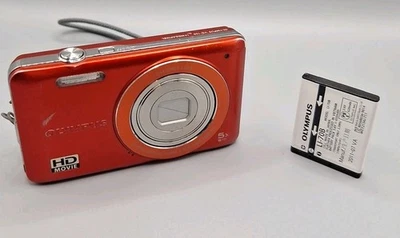 Olympus Digital Camera VG-120 (RED) With Battery, No Charger. Please Read. - Image 1 of 4
