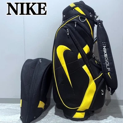 NIKE SasQuatch Caddy Bag Black 6 divisions 3.55kg Used - Image 1 of 4