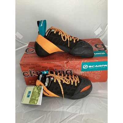 Zapatos de Escalada en Roca de Encaje Unisex SCARPA Instinct - Negros/Naranja - Talla 4M 5W - Nuevos Foto 1 de 4
