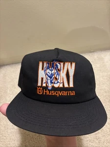 Vintage K Products Husqvarna Mütze Cap Snapback schwarz Husky bestickt - Bild 1 von 13