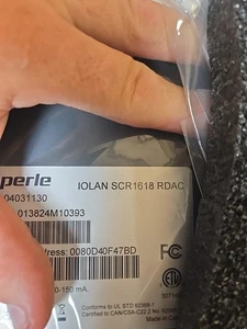 Perle IOLAN SCR1618 RDAC Secure Console Server All-In-One 16x - Zdjęcie 1 z 8