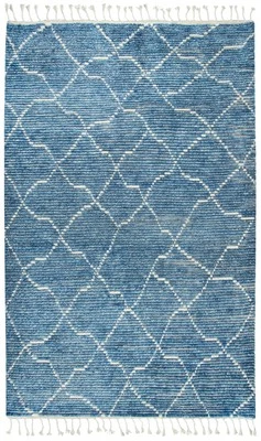 5x8 Rizzy Rugs Blue Geometric Lines Zig Zag Area Rug BK993A - Aprx 5' 6" x 8' 6" - Image 1 of 2