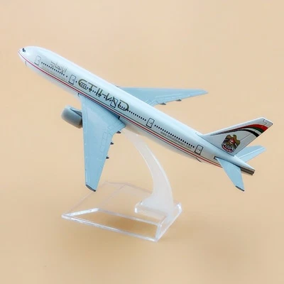 1:400 Diecast Modello Aereo Commerciale 16cm Etihad Airways Boeing 777 Collezion - Immagine 1 di 4