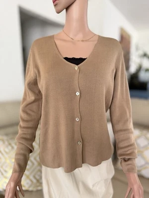 NUEVO CON ETIQUETAS Harolds Seda Talla M Cárdigan Suéter Manga Larga Cuello en V Foto 1 de 4