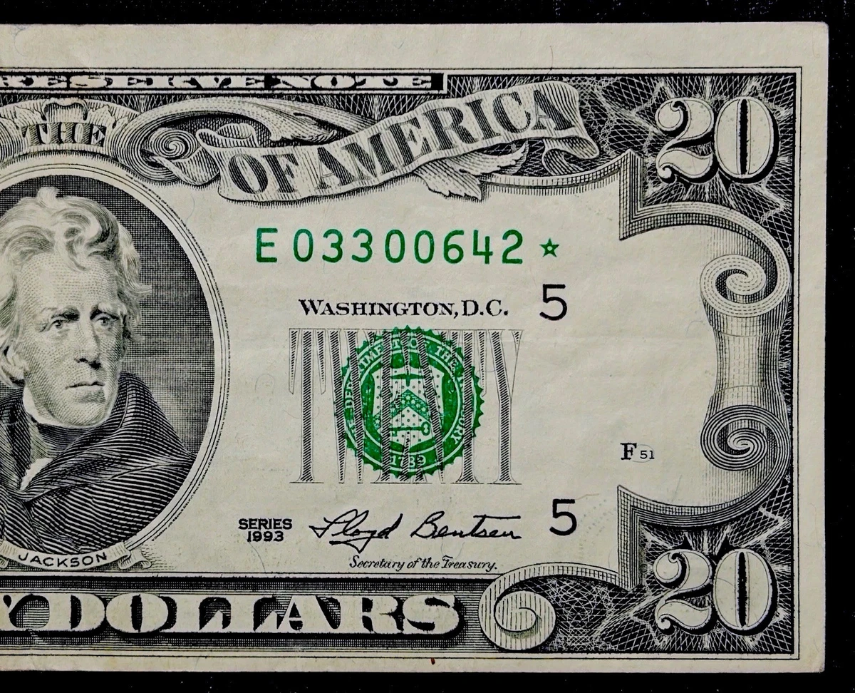 1993 年未分级20 美元美国小尺寸纸币| eBay