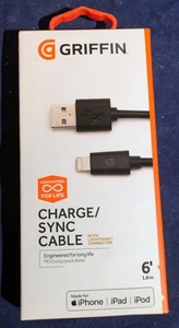 Griffin 6' USB a Lightning Cable Sincronización de Carga (Certificado MFi iPhone iPad iPod) - Imagen 1 de 2