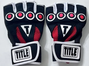 Title Boxing Gel Rage Fist Training Glove Wraps - Black/Red Medium NWOT - Picture 1 of 5