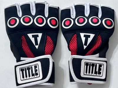 Title Boxing Gel Rage Fist Training Glove Wraps - Black/Red Medium NWOT - Image 1 of 4